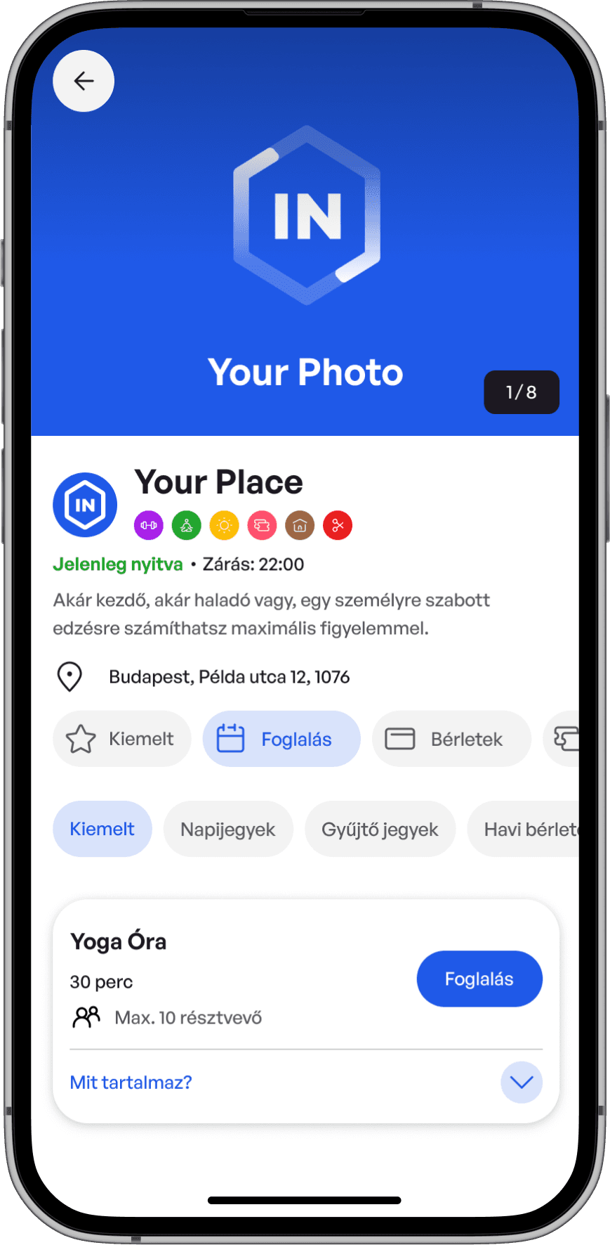 LetMeIn mobilalkalmazás időpontfoglalással